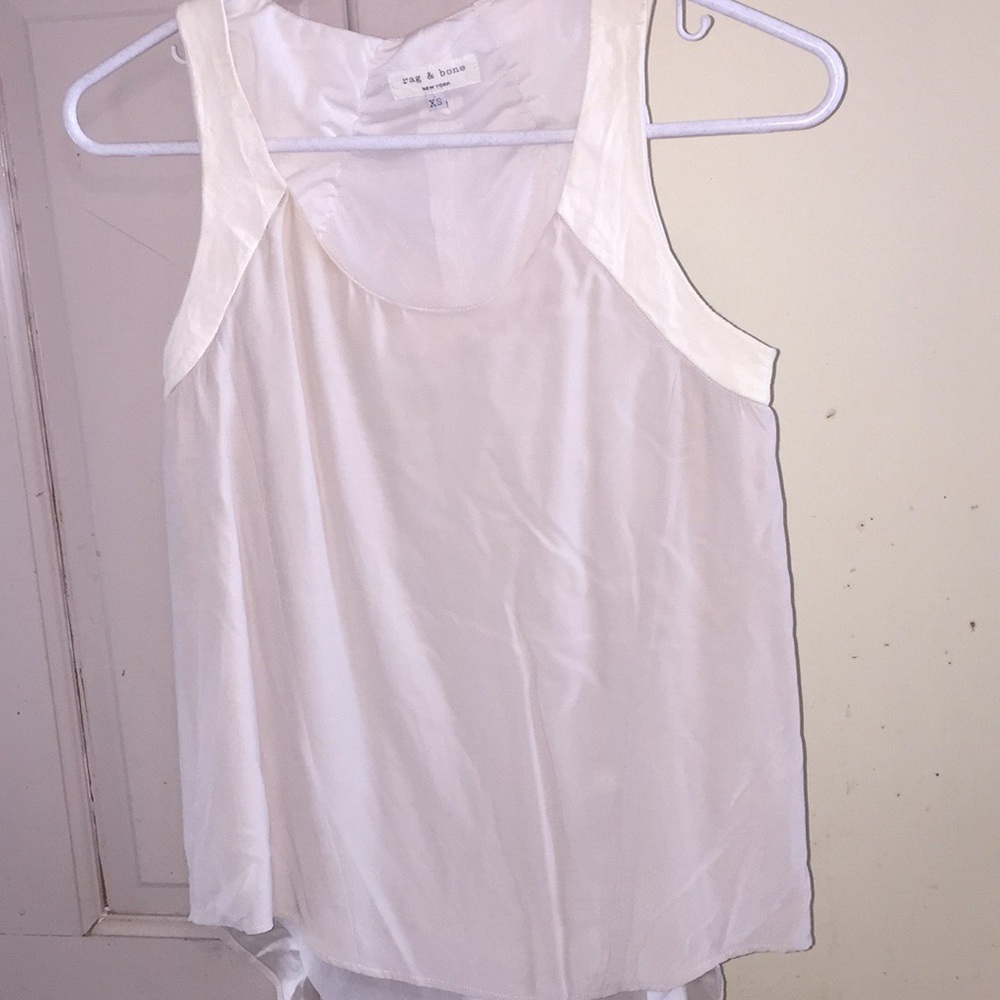 Rag and Bone silk/leather tank